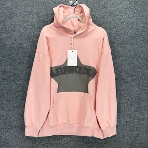 Aelfric Eden Hoodie Adult Medium Pink Star Boucle Streetwear Pullover NEW